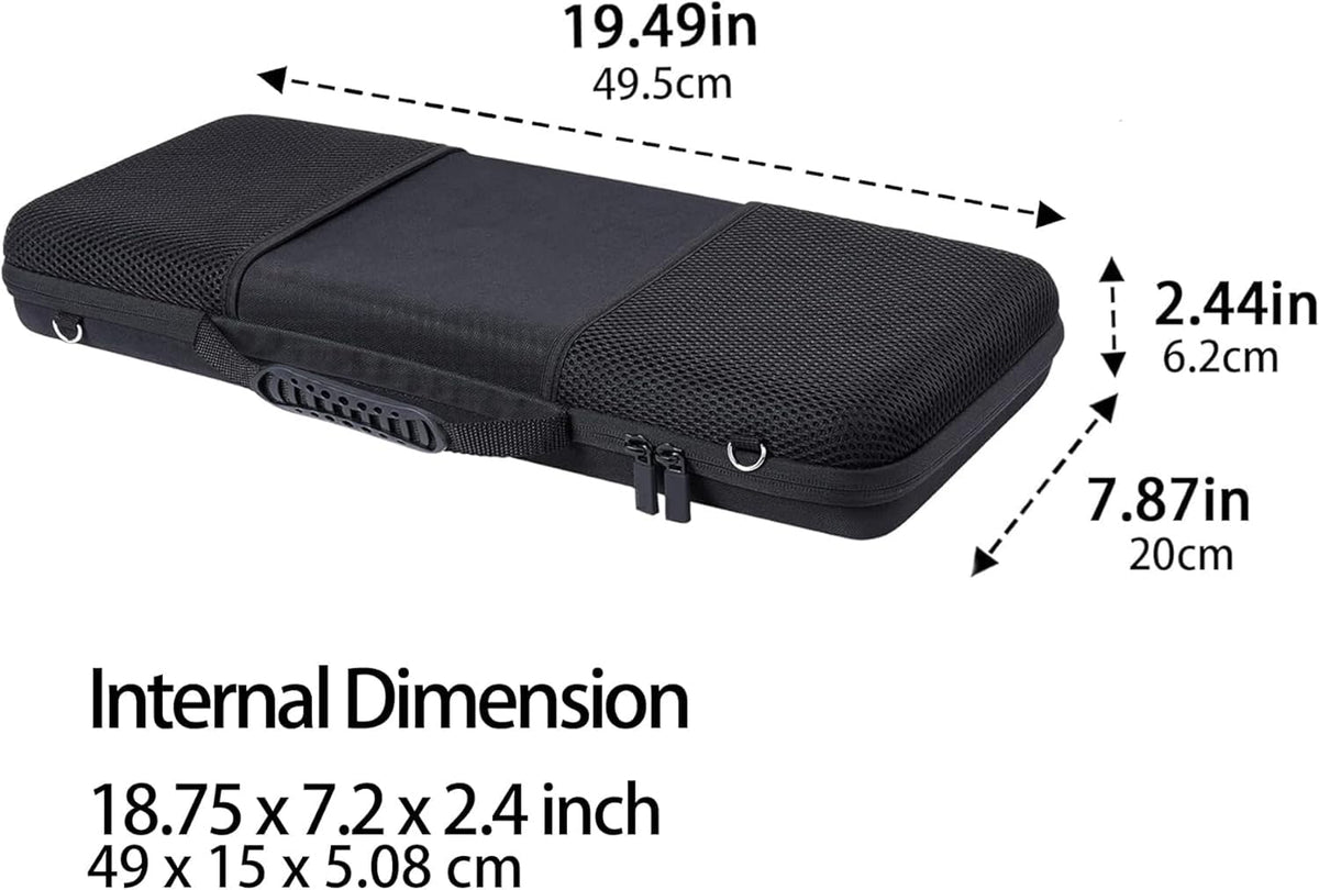 co2CREA Hard Travel Case for Akai MPK Mini Plus 37 Keys Keyboard Controller