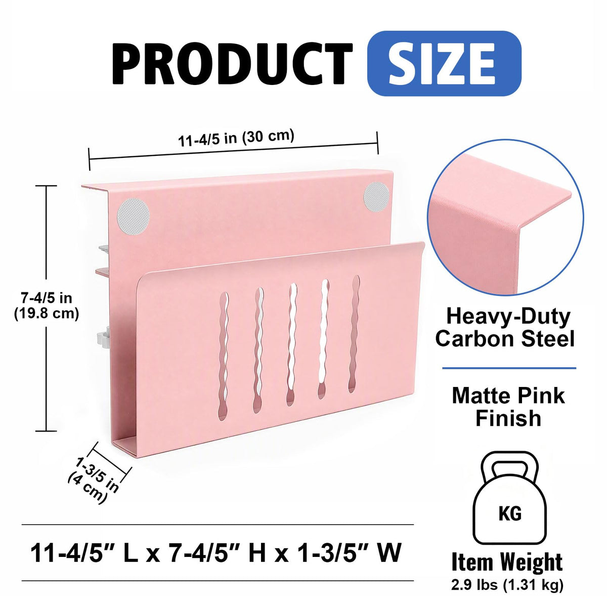 LUKETURE Desk Side Storage Laptop Holder No Drill Clamp On Organizer