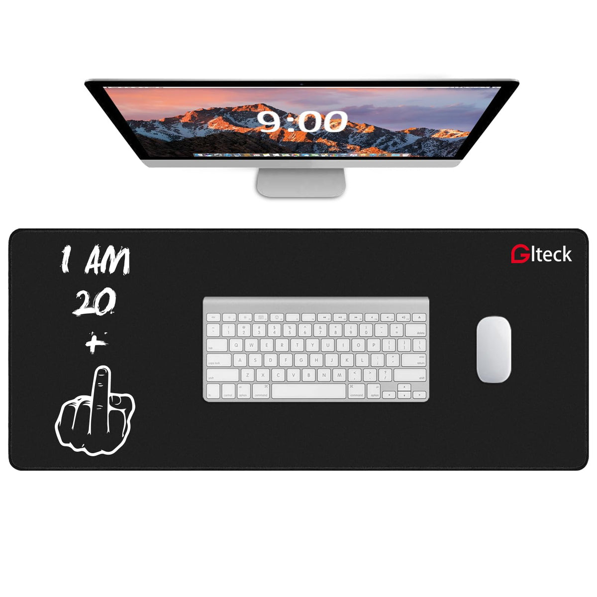 GGLTECK Mouse Pad with 21st Birthday Creative Printing, 36"x16.5" Extended Non-Slip Rubber Mouse