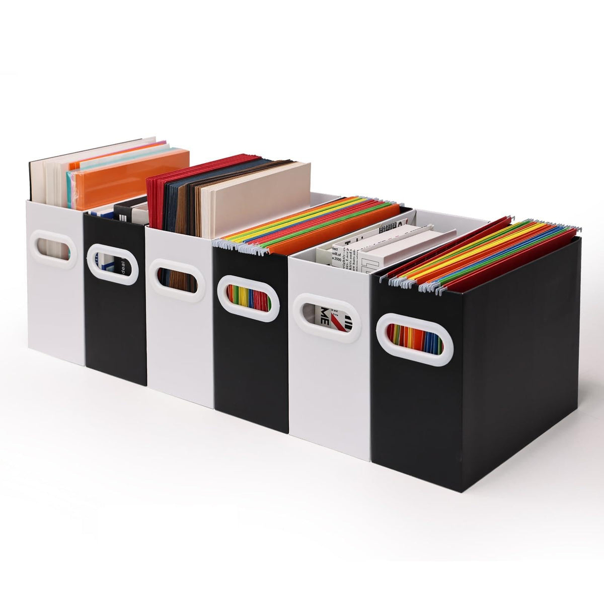 Aosric File Box for Hanging File Folders, Collapsible Cardboard Box