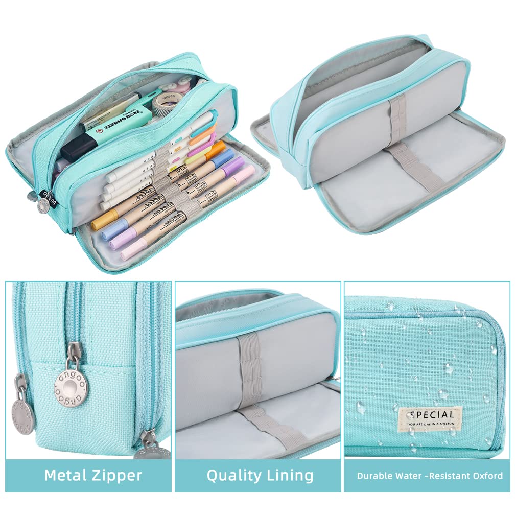 iSuperb Large Pencil Case 3 Compartments Pencil Pouch Big Capacity Pencil Bag for Kids Teen Girls