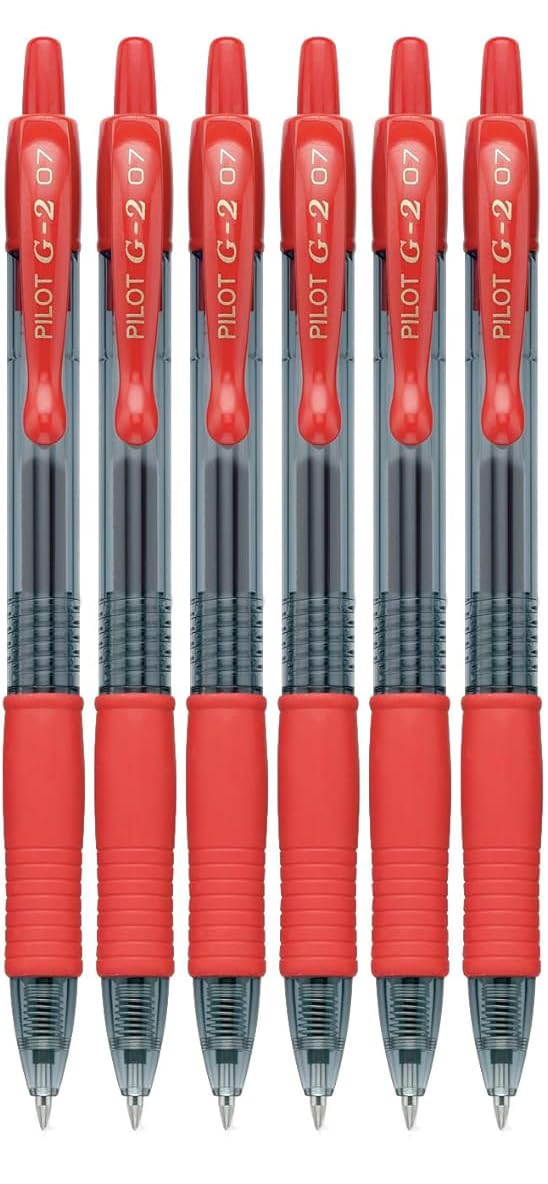 Advantage Gifts G2 Retractable Premium Gel Ink Roller Ball Pens Fine Point Fine Point (.7mm) Red