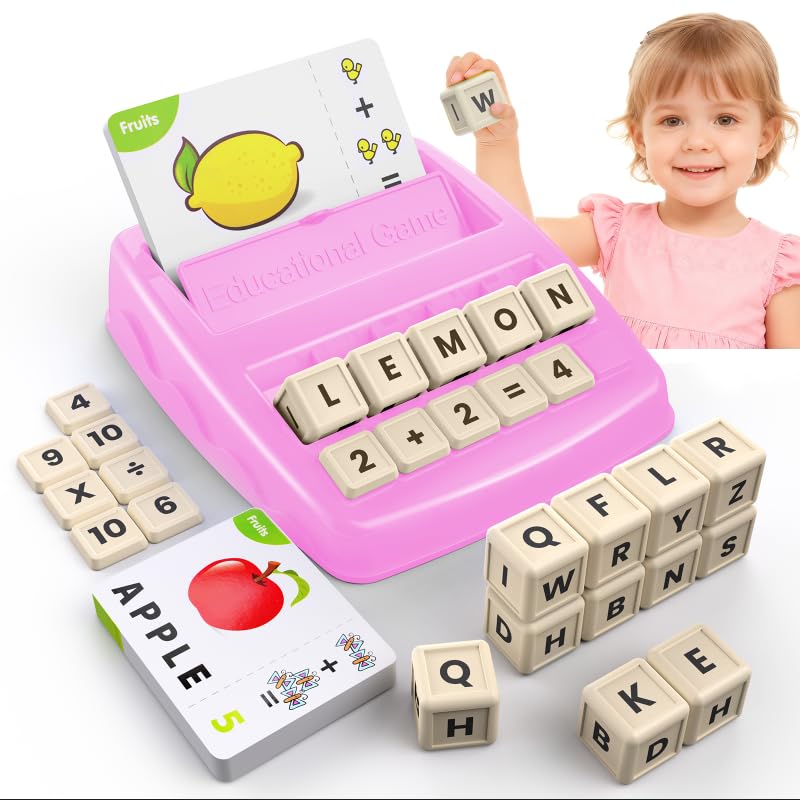 DEGIDEGI Educational Toys for Kids Ages 3-8, Matching Letter Spelling Game ABC Learning, Learning