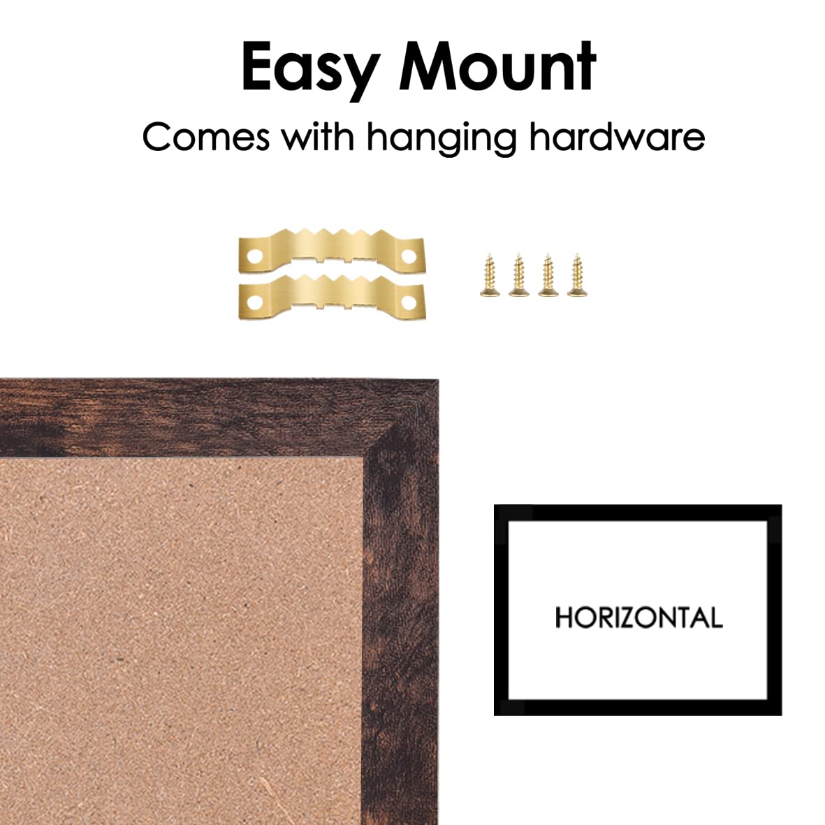 Umtiti Chalkboard Calendar & Cork Bulletin Board，13" x 17" Brown Wood Frame，Magnetic Surface