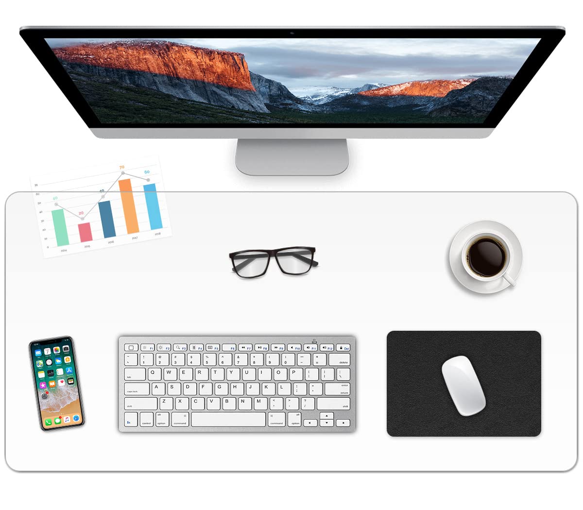 ProValley Clear Desk Mats on Top of Desks 24 x 60 Inch Multifunctional Desk Pad Large Office Desk