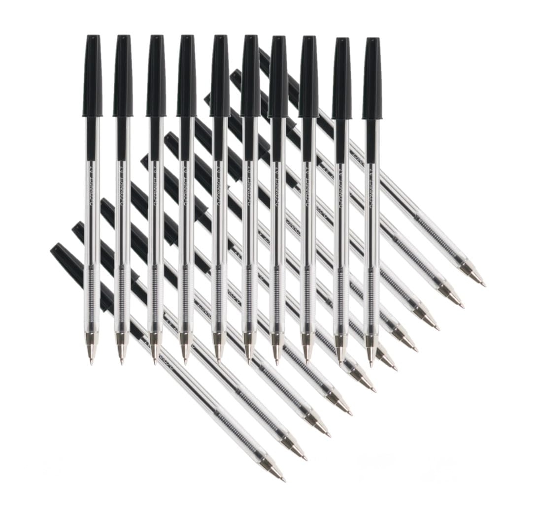 Q-CONNECT Medium Ball Point Pen KF34042 - Black, Pack of 20