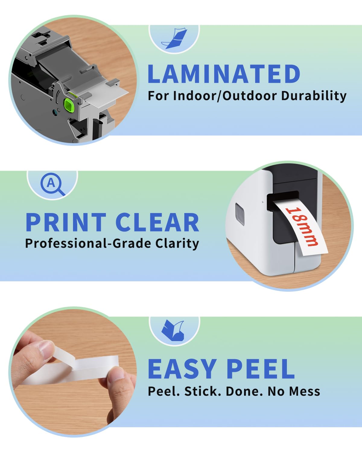 Oozmas TZe-242 18mm 0.7 Laminated Tape Compatible with Brother P-Touch