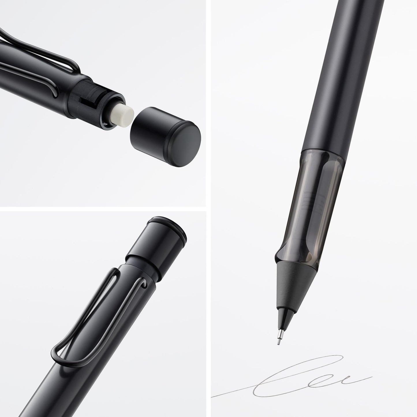 LAMY AL-star black - Mechanical Pencil with transparent, ergonomic grip & lightweight aluminum body