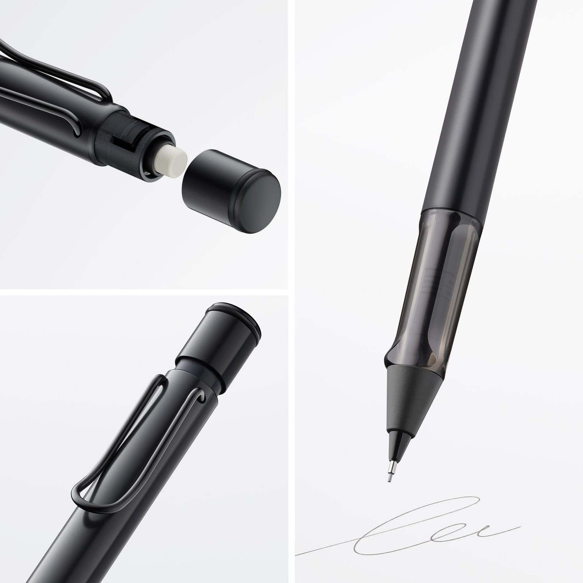 LAMY AL-star black - Mechanical Pencil with transparent, ergonomic grip & lightweight aluminum body