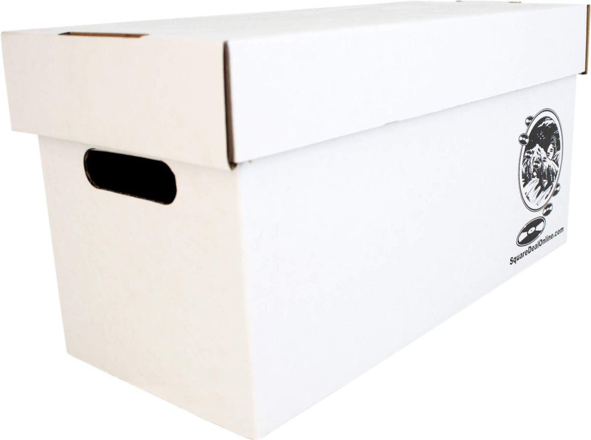 Durable Set of 5 - 7 inch Vinyl Record Storage Boxes - Sturdy Cardboard Construction with Removable