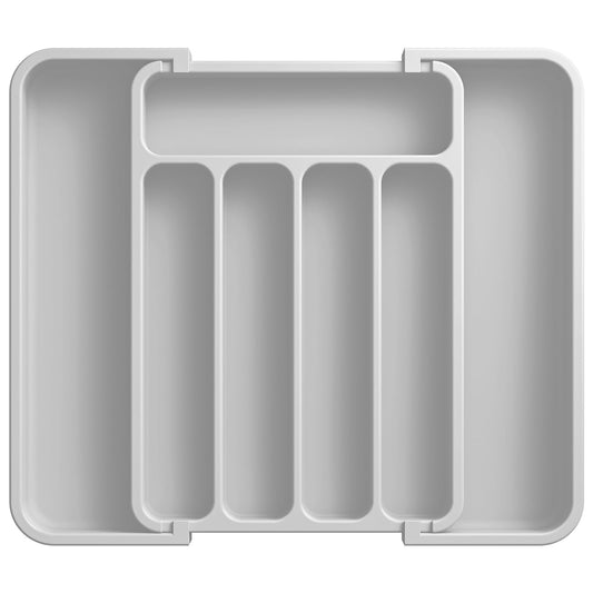 Aujen Silverware Drawer Organizer, Adjustable Utensil Cutlery Tray