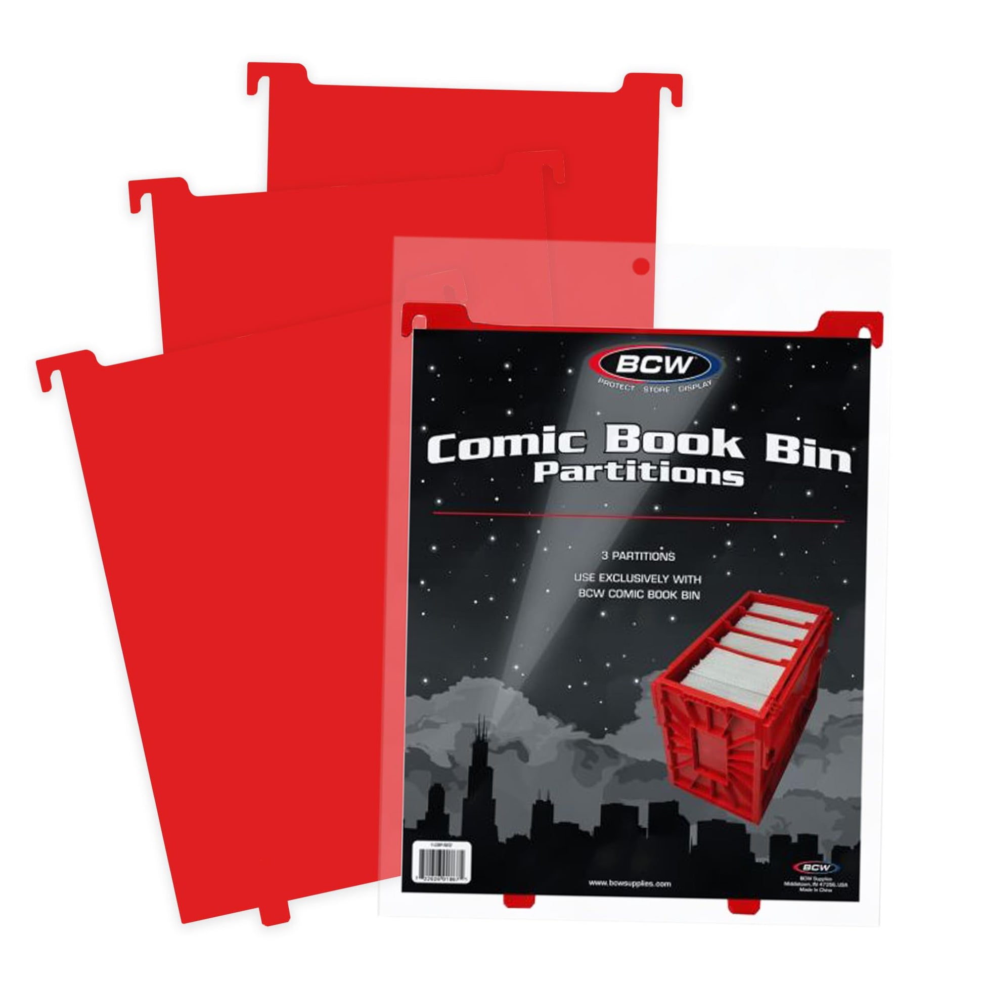 BCW Comic Bin Partitions | Exclusive Organizer for Short and Long Comic Book Bins | Notched