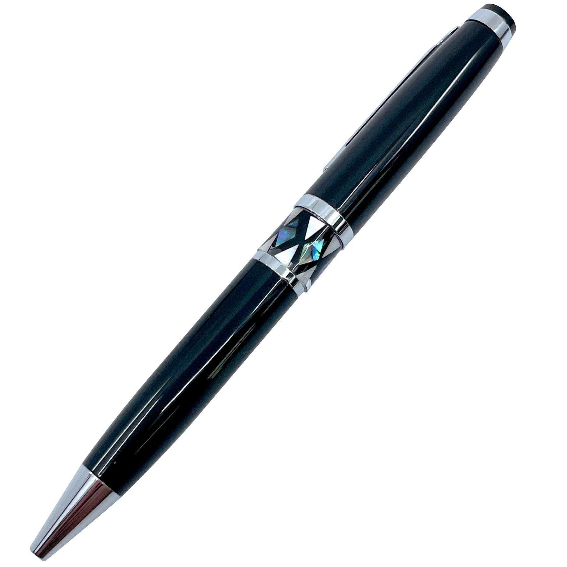 Nacreh Inlay Mother of Pearl Design Handmade Ballpoint Pen Retractable Executive Gift Deluxe