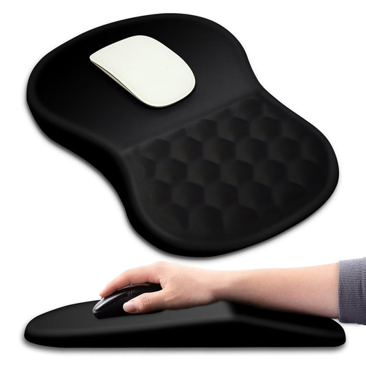 Hokafenle Ergonomic Mouse Pad Wrist Support with Massage Design, Wrist Rest Pain Relief Mousepad