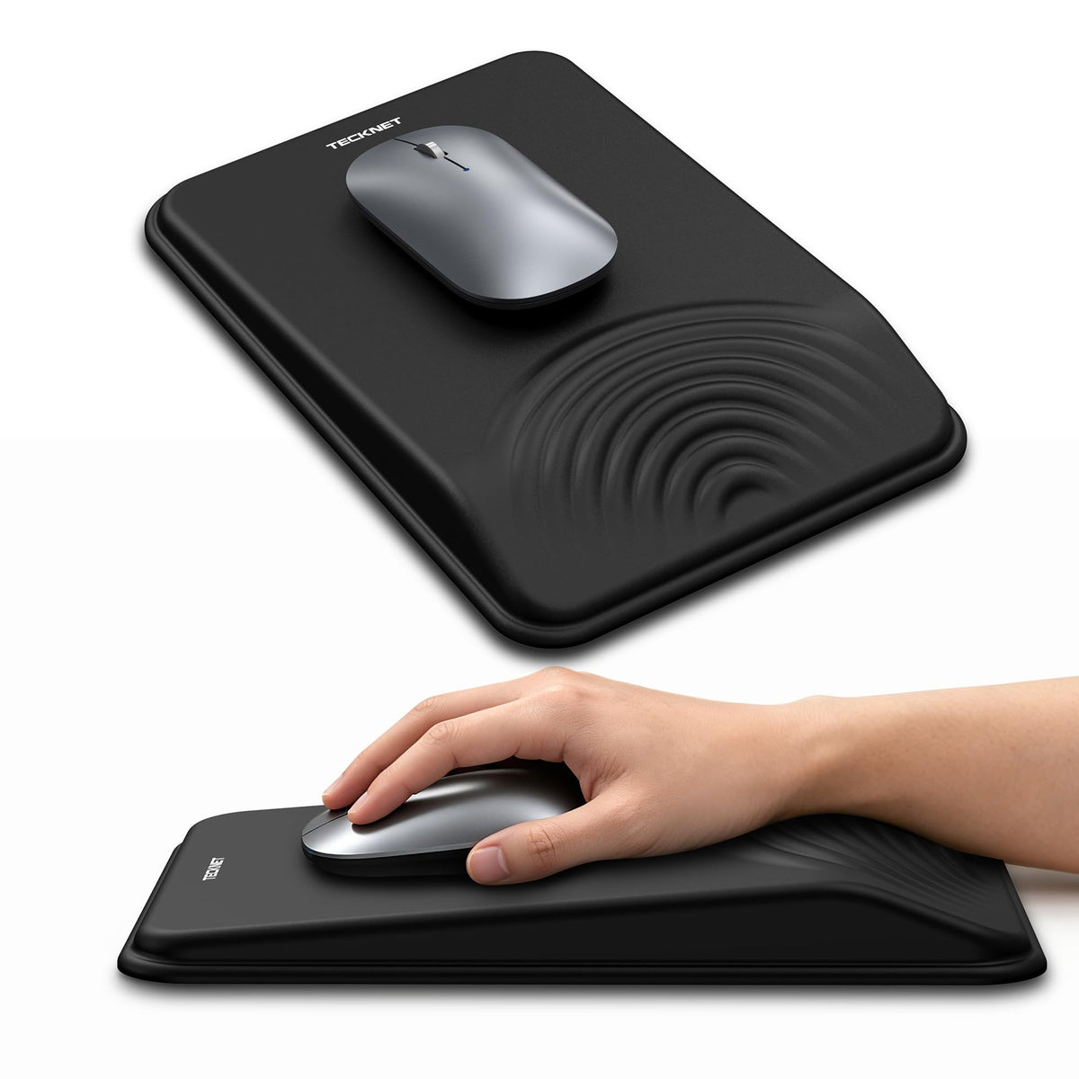 TECKNET Ergonomic Mouse Pad with Wrist Rest, All-Day Comfort & Pain Reliefv