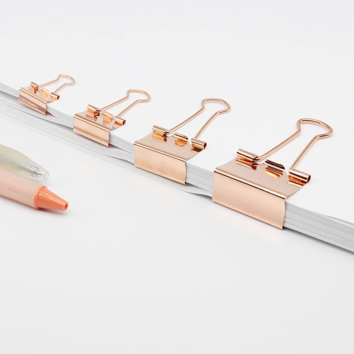 Binder Clip, Paper Binder Clips, Paper Clamps Assorted Sizes, (Large, Medium, Small, X-Small) Clips