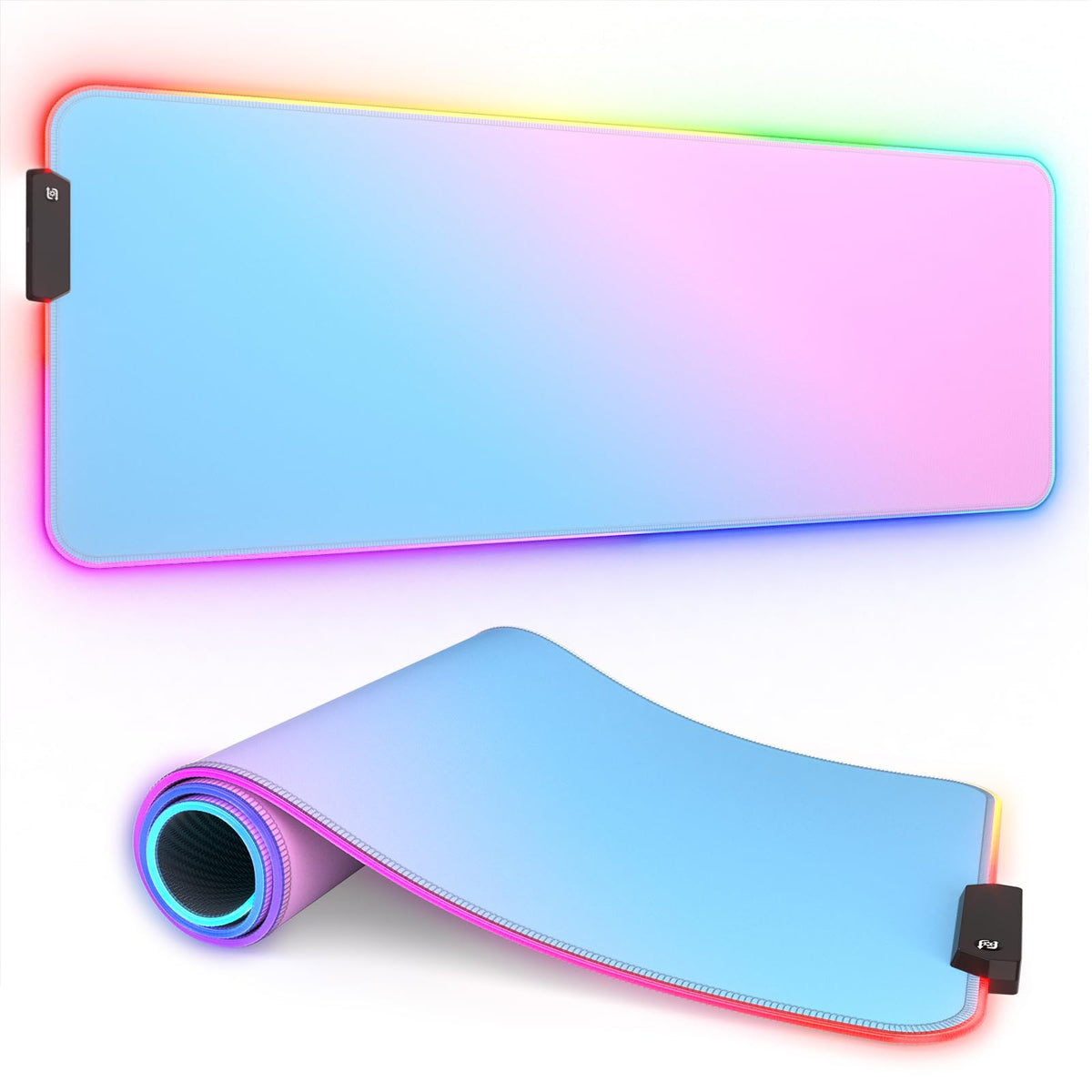 ITNRSIIET RGB Gaming Mouse Pad, Full Desk XL Extended Large Gaming Mousepad, 12 Lighting Modes 30%