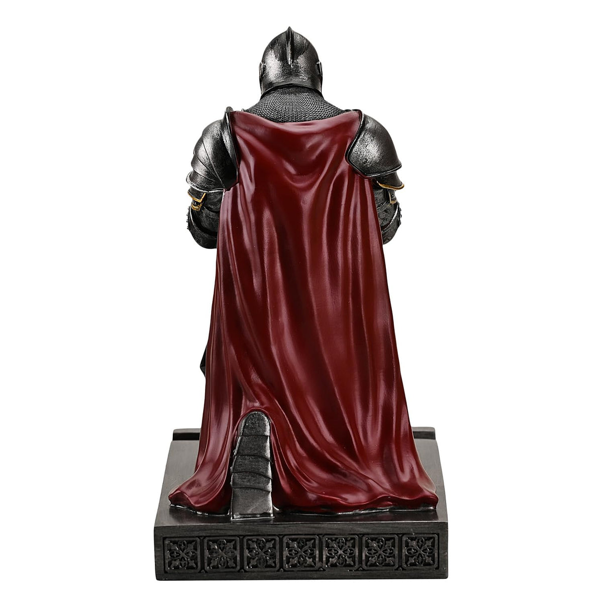 Medieval Armored Knight Pen Holder Figurine Paperweight Phone Stand Iron