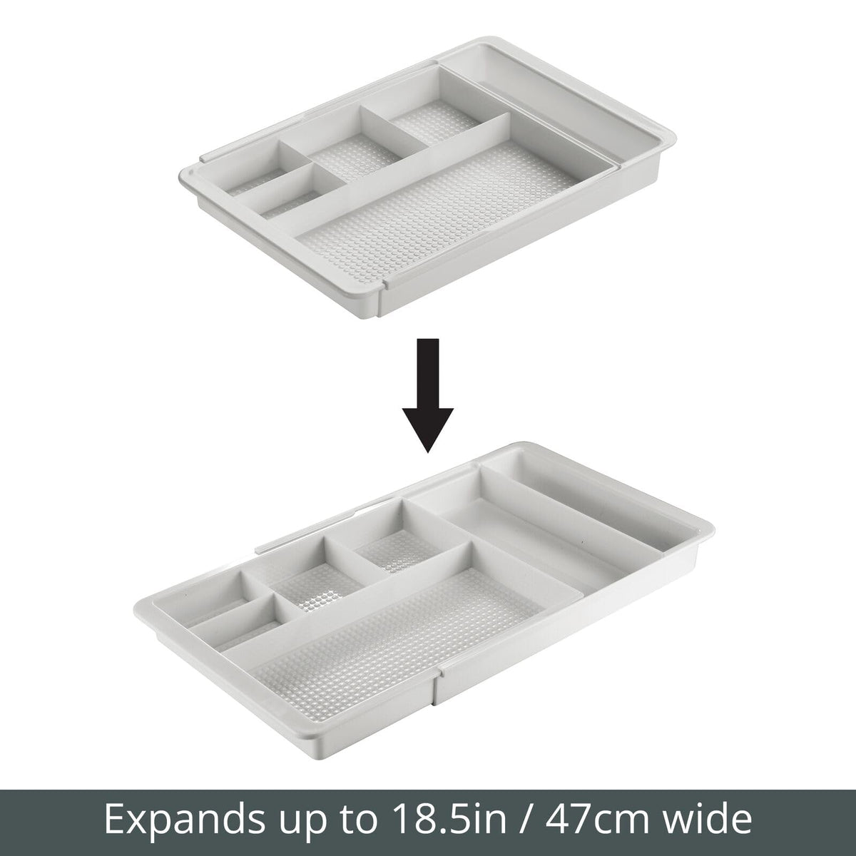 mDesign Expandable Plastic Drawer Organizer and Storage Container for Office Supplies - Gel Pen
