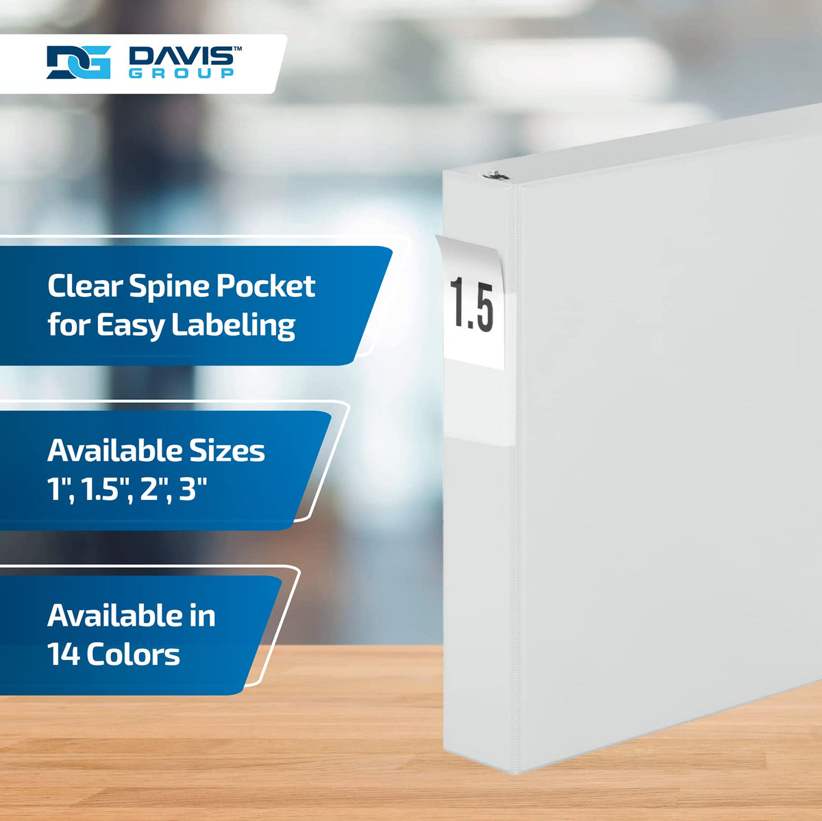 Premium Economy 6-Pack 3-Ring Binders for School or Office, D-Ring Binders, 1.5 Inch, White