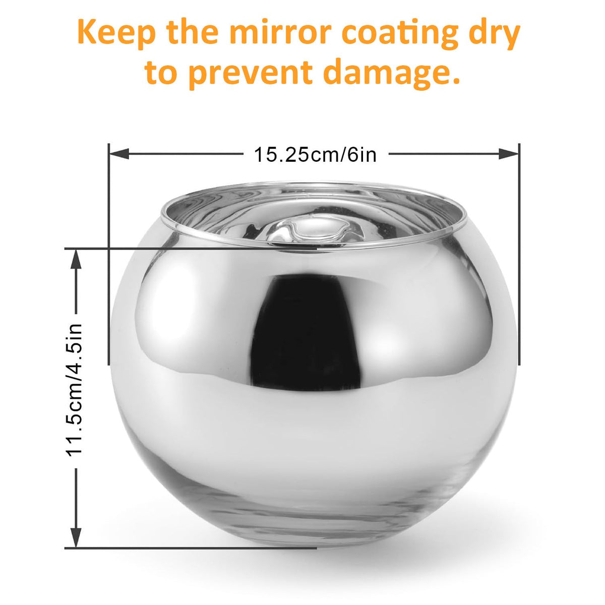 SNDEC Cubicle Accessories, 6'' Glass Candy Dish Desk Mirror to See Behind You, Home Office
