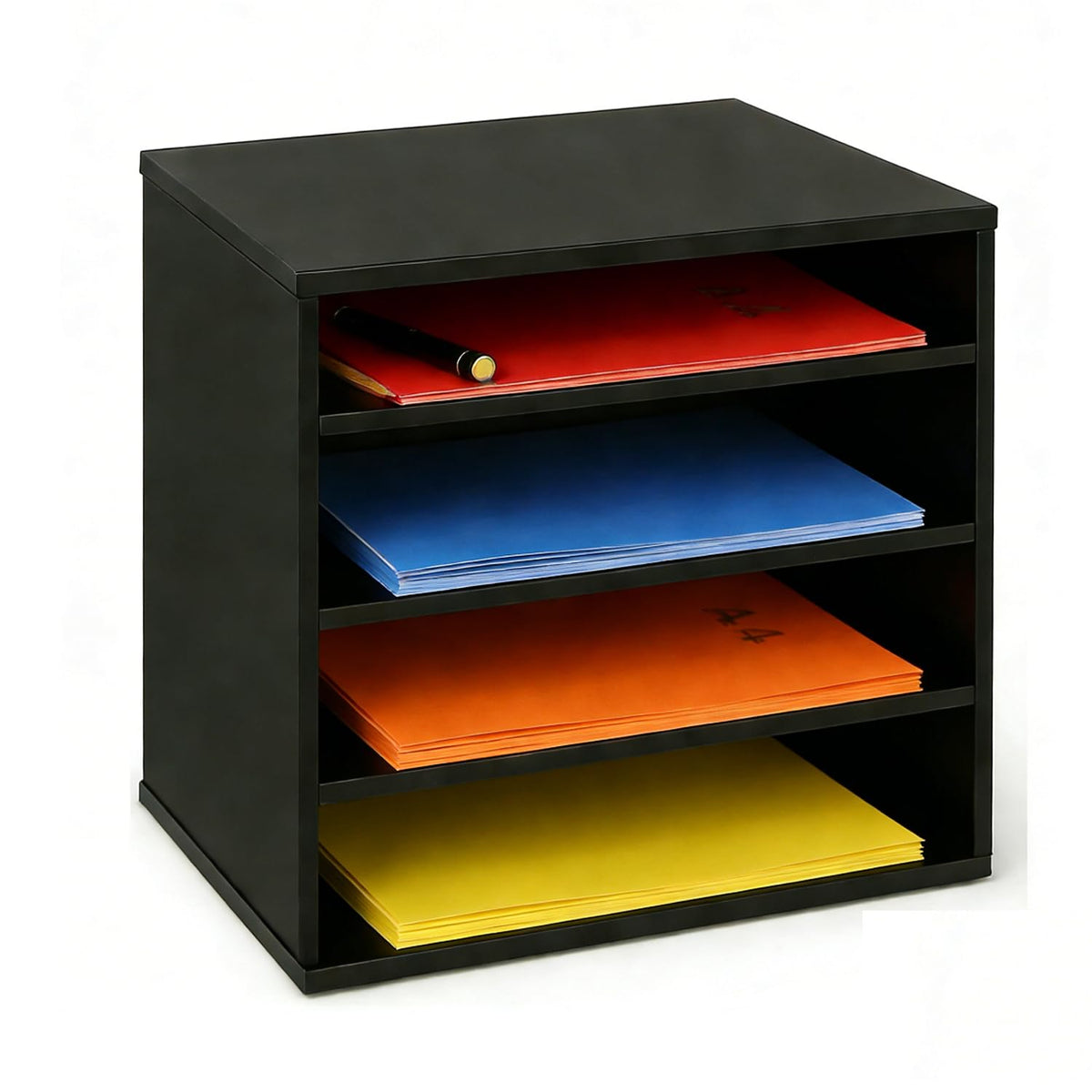 EMERIT Paper Organzier Wood Desktop Organizer Storage Letter Tray File Sorter with Adjustable