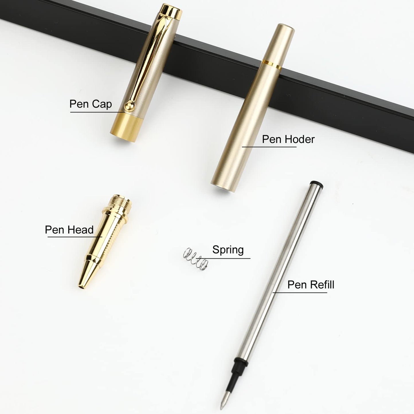 YIVONKA Ballpoint Pen Black Refill,Luxury Ballpoint Line width 0.5mm,Best Ball Pen Gift Set for Men
