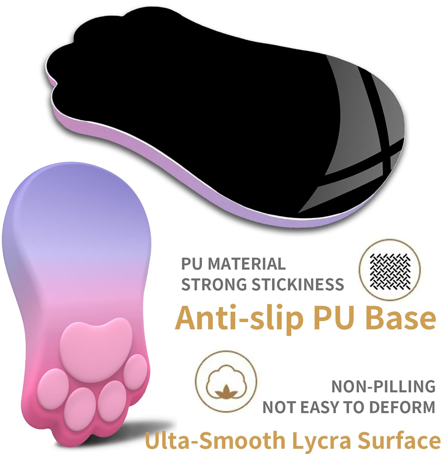 L-SPOUTTO Ergonomic Mouse Pad with Wrist Rest,Pink Mouse Pad Wrist Support