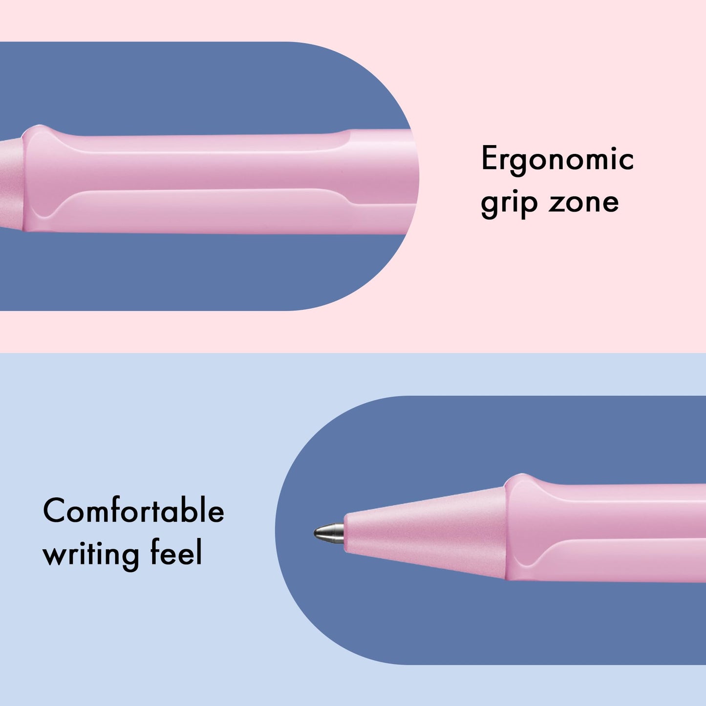 Lamy safari lightrose - Ballpoint Pen with ergonomic grip & line width M - for pleasant long