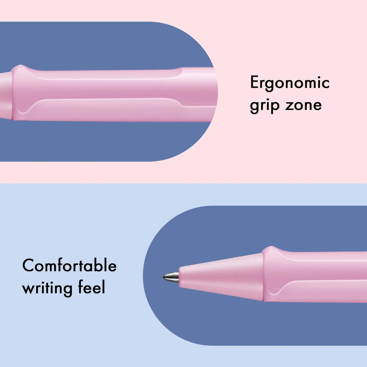 Lamy safari lightrose - Ballpoint Pen with ergonomic grip & line width M - for pleasant long