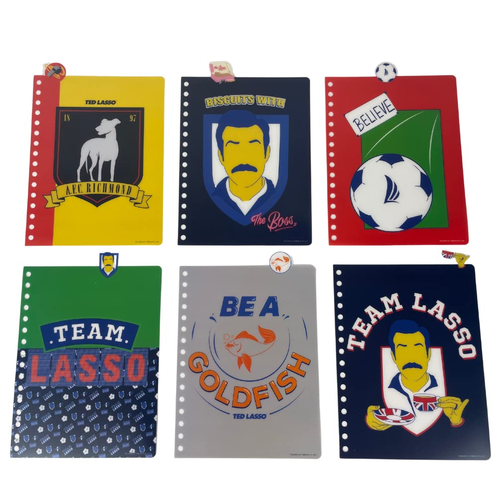 Ted Lasso Tab Journal Notebook, Spiral Bound, 144 Lined Pages, 8 x 7 inches