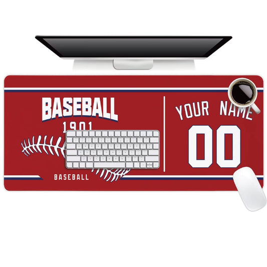 Mouse Pad Custom Any Name and Number Personalized Desk Pad for Men Women Youth Gifts