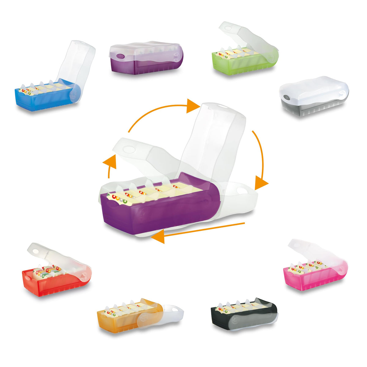 HAN 997-613, Croco Flashcard Index Box. for Learning Vocabulary in an Ingeniously Simple Way, A7