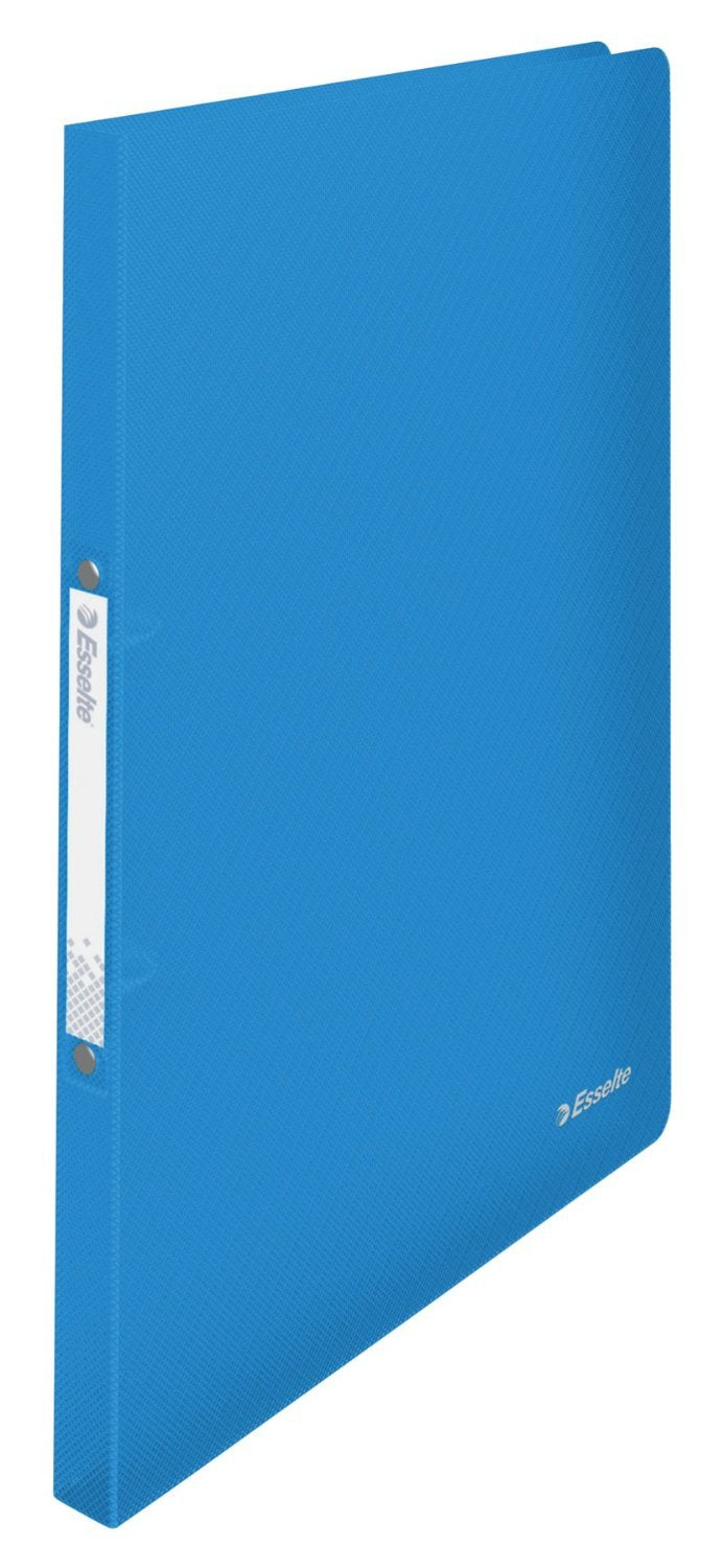 Esselte 2 Ring Binder, Holds up to 100 Sheets, Vivida Range, 16 mm Spine, 624031 - A4, Blue