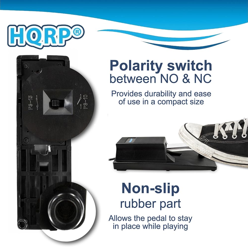 HQRP Sustain Pedal compatible with Yamaha YPG-235 / YPG-535 / YPT-230 / YPT-330 / YPT-240 /