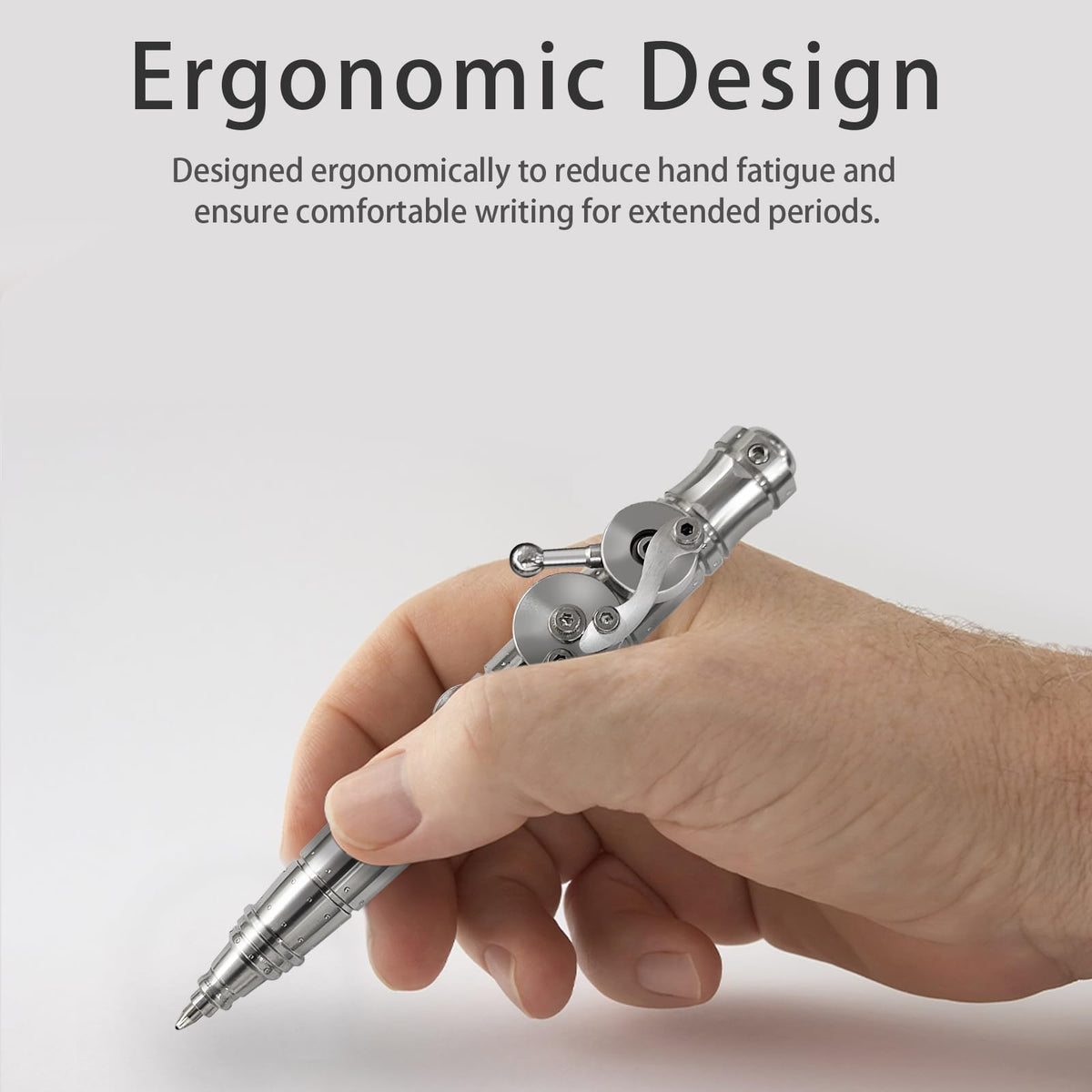 Dr. Metalleung Bolt Action Pen: Pocket EDC Retractable Ballpoint Pen, Refillable, Heavy Duty
