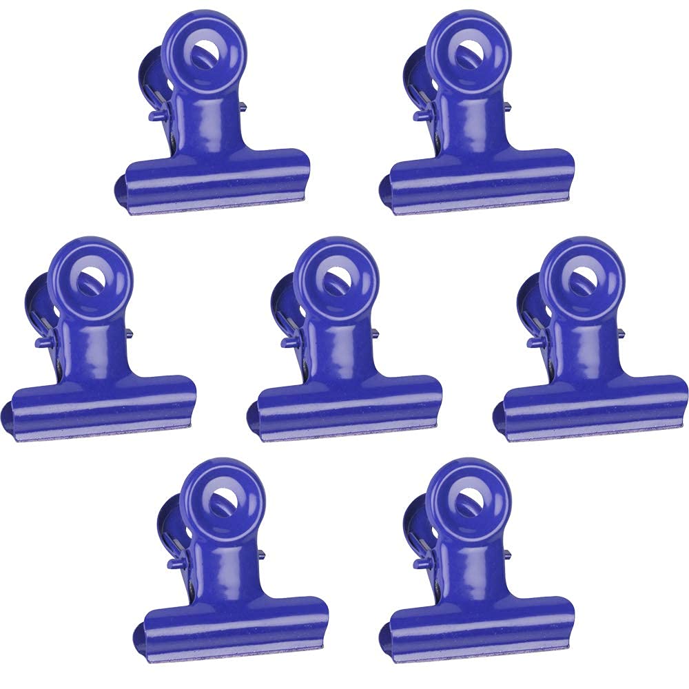JAM PAPER Metal Bulldog Clips - Medium - 31mm - Purple/Deep Blue - 15/Pack