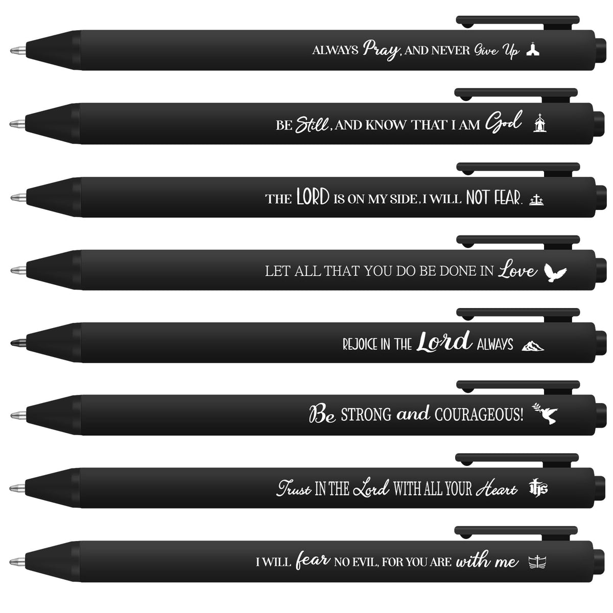 Sayglossy 80 Pcs Bible Verse Pens Christian Ballpoint Pens Inspirational Quotes Writing Tool Small