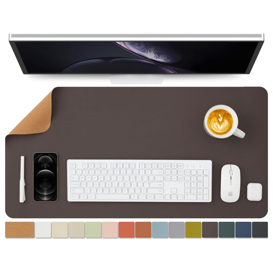 Cork Desk Mat - Dual-Sided Desk Pad for Office and Home - Desk Organization and Accessories - Ideal