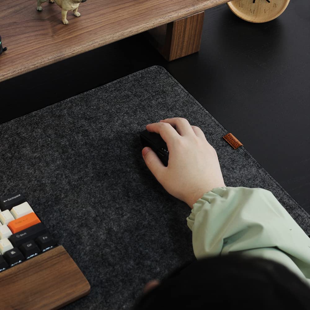 Bright Stone Felt Desk Mat,Non-Slip Mouse Pad, 27.5"x11.8" Office Supplies Desk Protector, Desk