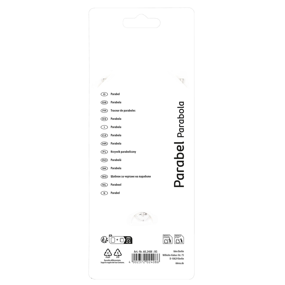 IDENA Desk 602408 Stencil Set, Transparent