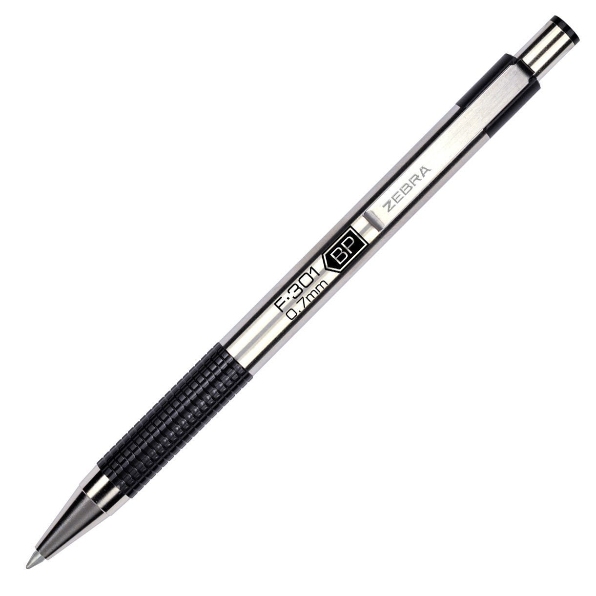 Zebra F-301 Retractable Ballpoint Pen, Fine Point,(27110) Black, Each ZEB , 6...