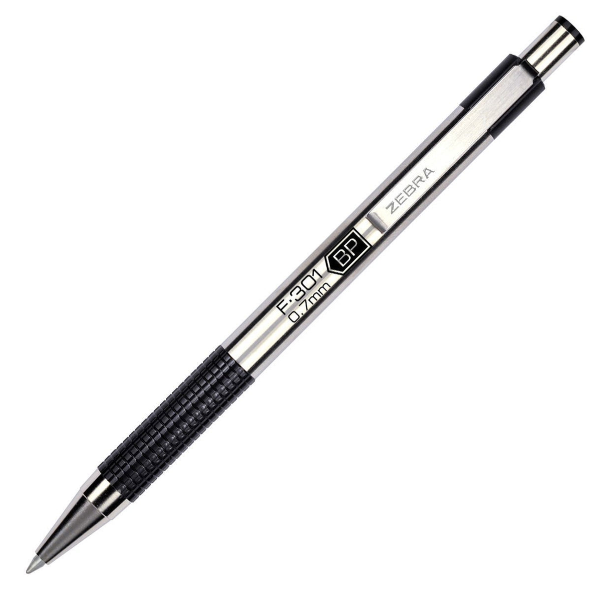 Zebra F-301 Retractable Ballpoint Pen, Fine Point,(27110) Black, Each ZEB , 6...