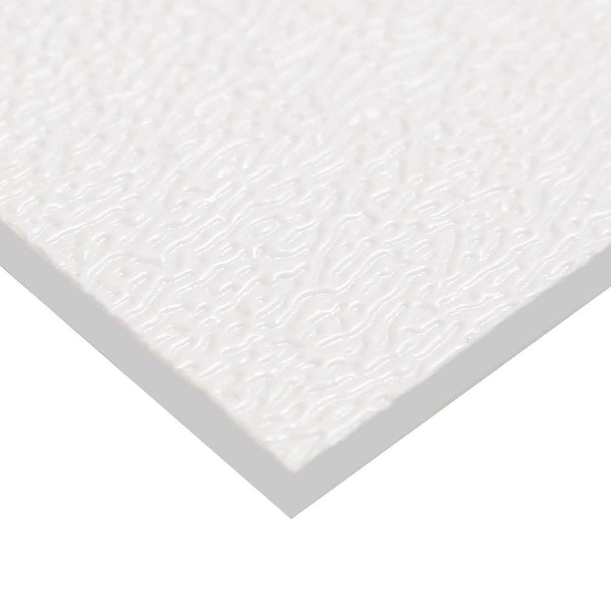 Source One Premium 1/8 Inches Black or White Textured ABS Acrylic Sheet (6 x 12, White)