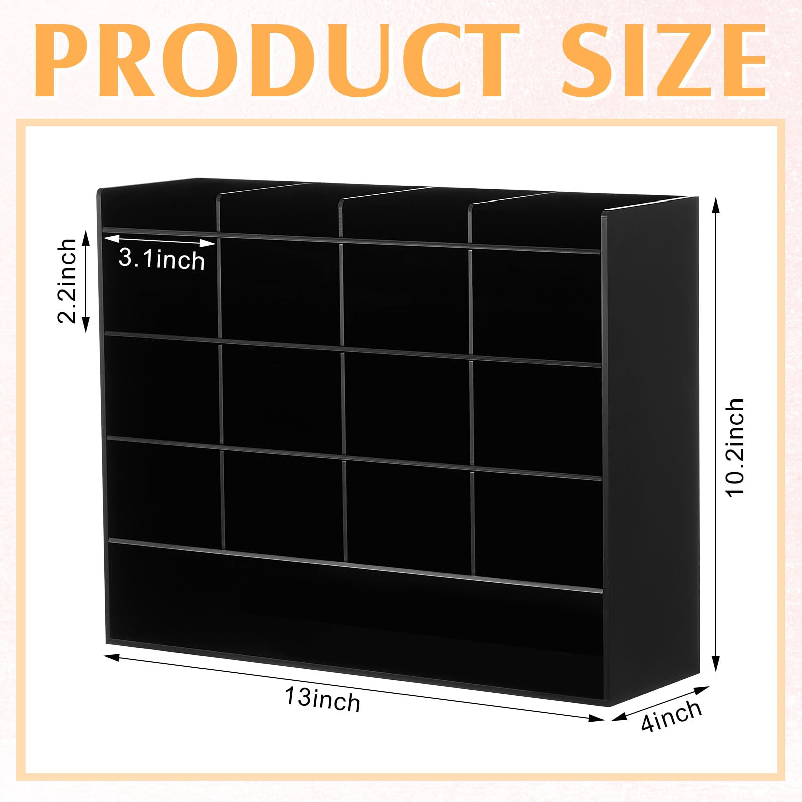 MotiMind Acrylic Pen and Marker Organizer for 200 Markers
