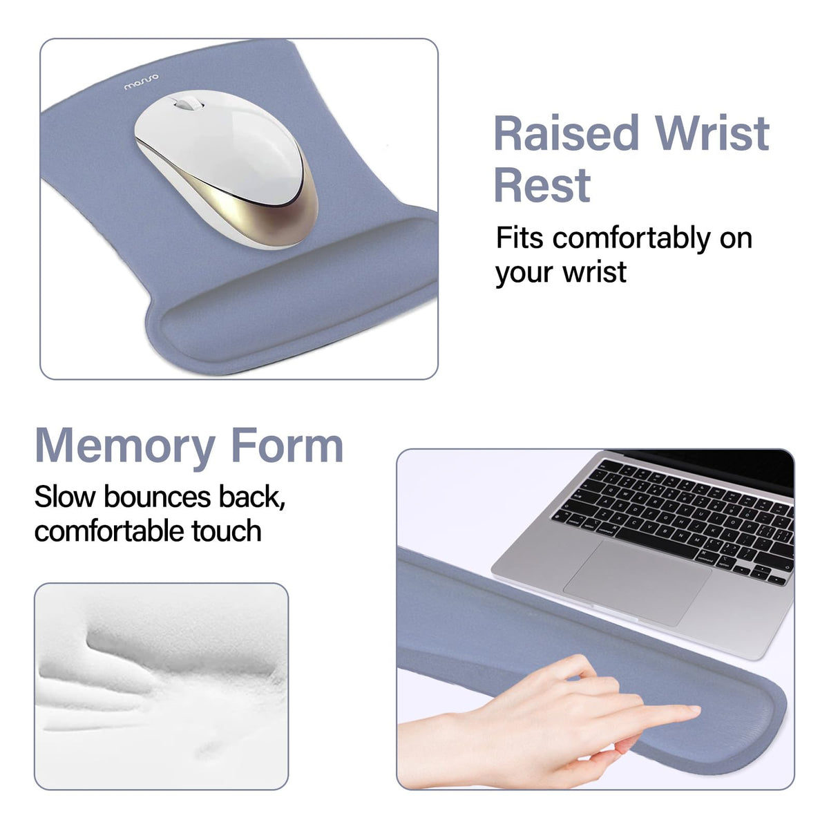 MOSISO Keyboard Mouse Pad Set, Large Gaming Mousepad&Keyboard Wrist Rest