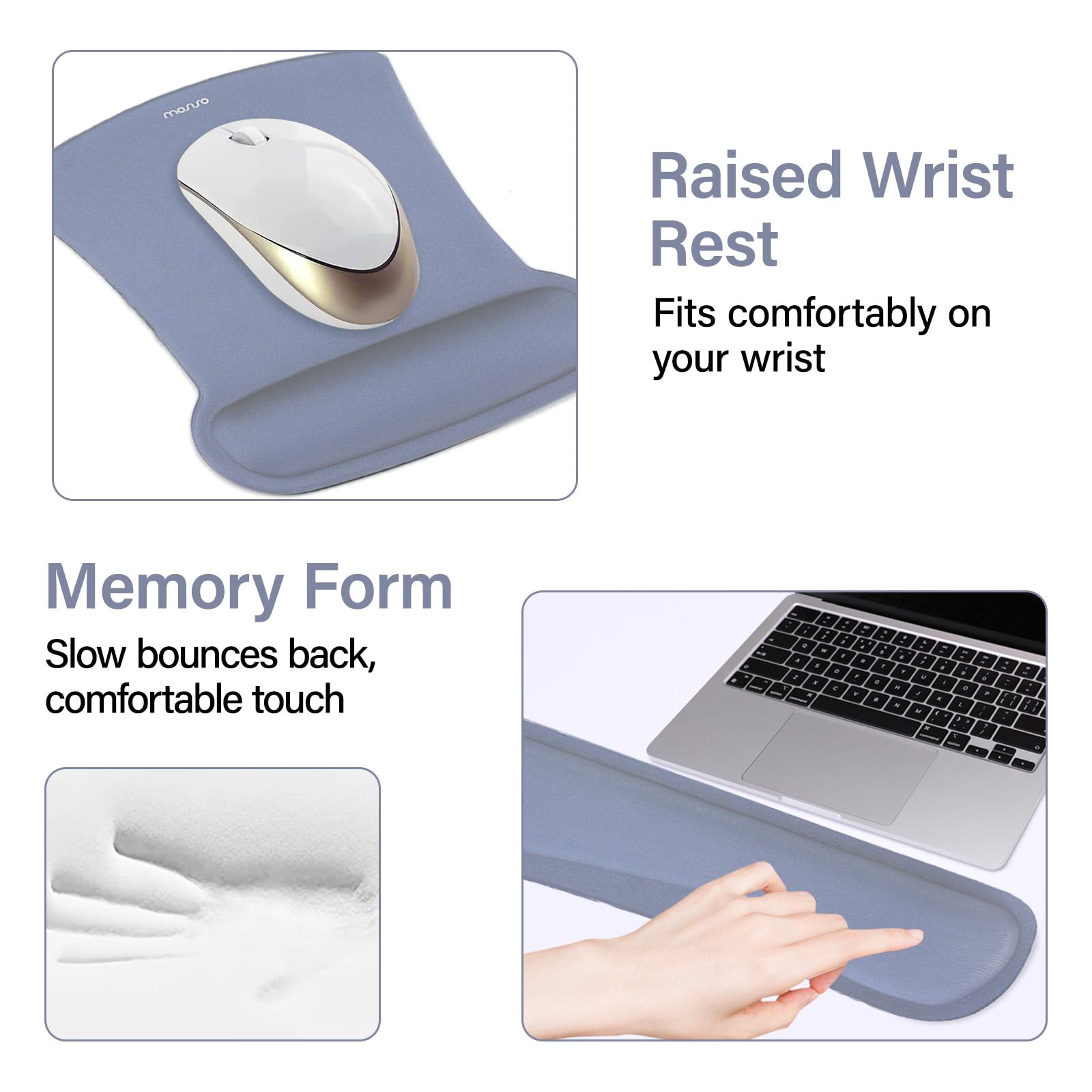 MOSISO Keyboard Mouse Pad Set, Large Gaming Mousepad&Keyboard Wrist Rest