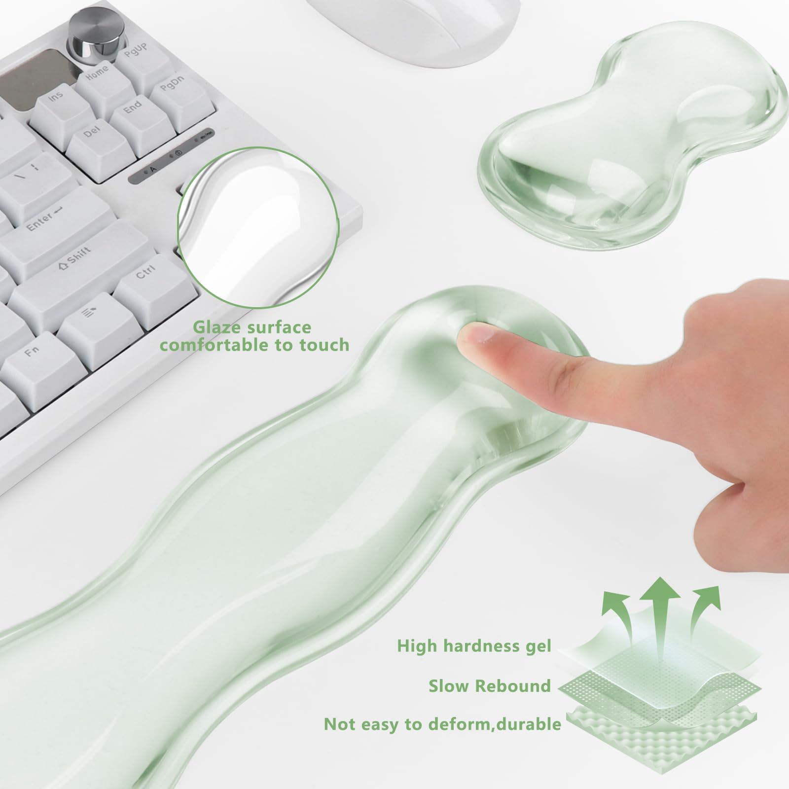 Gel Keyboard and Mouse Wrist Rest, Cute Wrist Support and Arm Support Keyboard Rest for Keyboard