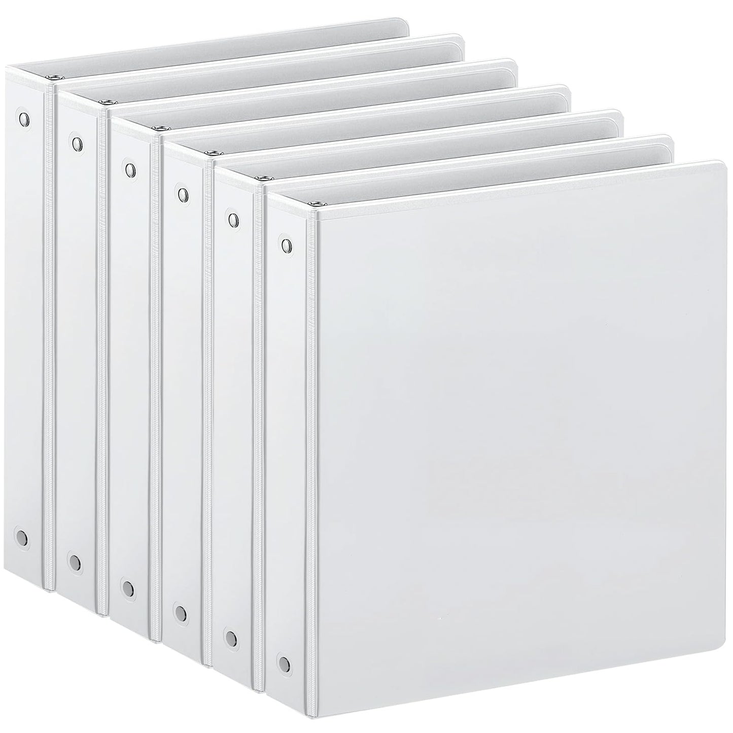 SUIN 1-inch 3 Ring Binder with 2 Pockets, Clear Customizable View Binders for US Letter Size 8.5''