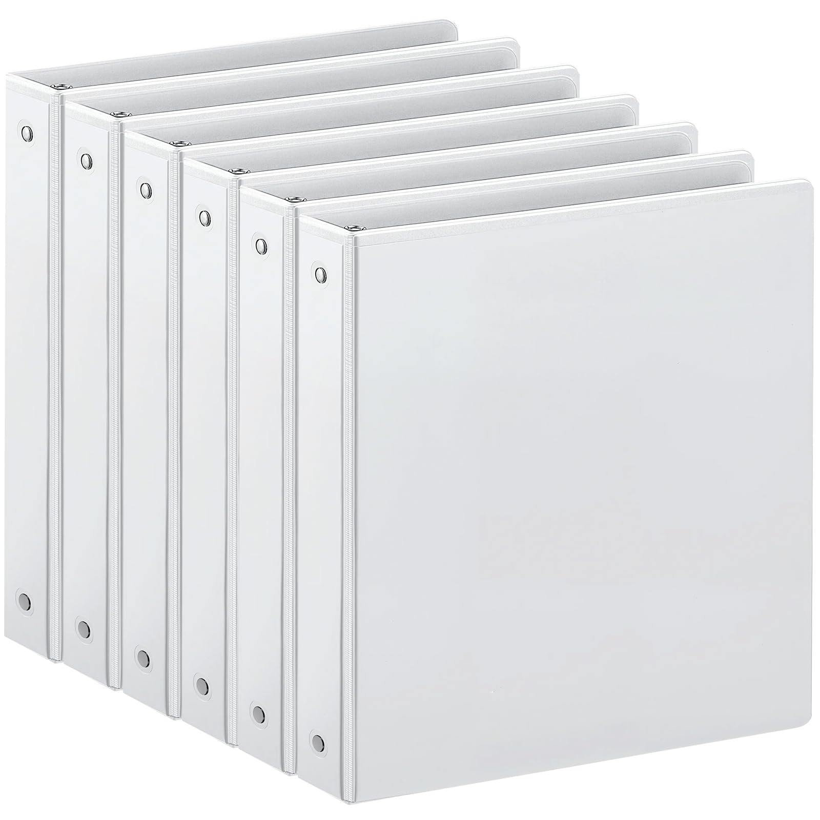 SUIN 1-inch 3 Ring Binder with 2 Pockets, Clear Customizable View Binders for US Letter Size 8.5''